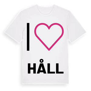 Jag älskar Håll t-shirt stort tryck – ekologisk bomull t-shirt från Pinshirt
