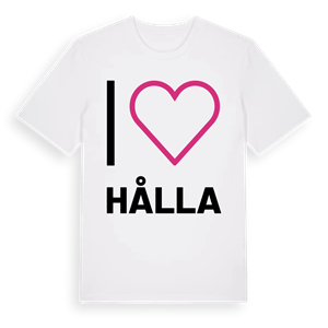 Jag älskar Hålla t-shirt stort tryck – ekologisk bomull t-shirt från Pinshirt