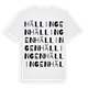 White t-shirt med Hällingen ordlek t-shirt