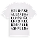 White t-shirt med Hällnäs ordlek t-shirt