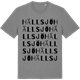 Mid Heather Gray t-shirt med Hällsjö ordlek t-shirt