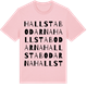 Pink Cotton t-shirt med Hallstabodarna ordlek t-shirt
