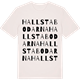 Vintage White t-shirt med Hallstabodarna ordlek t-shirt