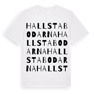Hallstabodarna ordlek t-shirt – ekologisk bomull t-shirt från Pinshirt