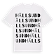 White t-shirt med Hällsund ordlek t-shirt