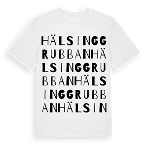 Hälsinggrubban ordlek t-shirt – ekologisk bomull t-shirt från Pinshirt