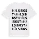 White t-shirt med Hälsingsta ordlek t-shirt