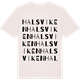 Vintage White t-shirt med Halsviken ordlek t-shirt