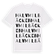 White t-shirt med Halvmilbäcken ordlek t-shirt