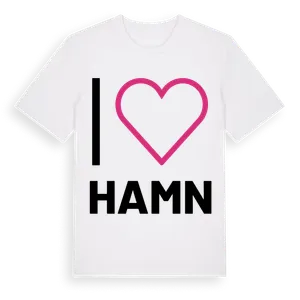 Jag älskar Hamn t-shirt stort tryck – ekologisk bomull t-shirt från Pinshirt