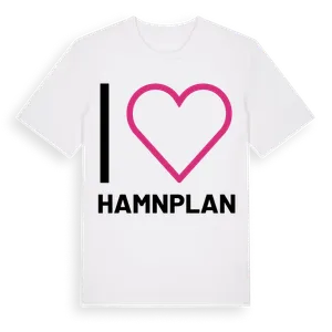 Jag älskar Hamnplan t-shirt stort tryck – ekologisk bomull t-shirt från Pinshirt