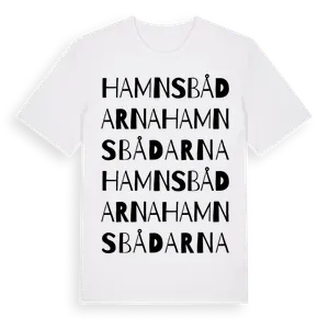 Hamnsbådarna ordlek t-shirt – ekologisk bomull t-shirt från Pinshirt