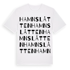 Hamnslåtten ordlek t-shirt – ekologisk bomull t-shirt från Pinshirt
