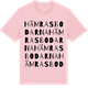 Pink Cotton t-shirt med Hämrasbodarna ordlek t-shirt
