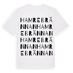 Hamrebrännan ordlek t-shirt – ekologisk bomull t-shirt från Pinshirt