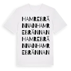 Hamrebrännan ordlek t-shirt – ekologisk bomull t-shirt från Pinshirt