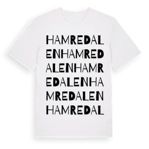 Hamredalen ordlek t-shirt – ekologisk bomull t-shirt från Pinshirt