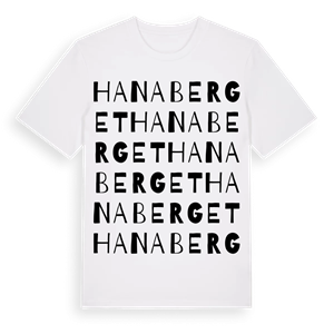 Hanaberget ordlek t-shirt – ekologisk bomull t-shirt från Pinshirt