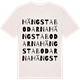 Vintage White t-shirt med Hängstabodarna ordlek t-shirt