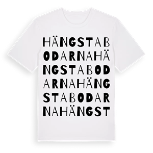 Hängstabodarna ordlek t-shirt – ekologisk bomull t-shirt från Pinshirt
