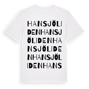 Hansjöliden ordlek t-shirt – ekologisk bomull t-shirt från Pinshirt