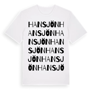Hansjön ordlek t-shirt – ekologisk bomull t-shirt från Pinshirt