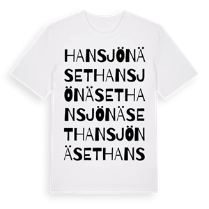 Hansjönäset ordlek t-shirt – ekologisk bomull t-shirt från Pinshirt