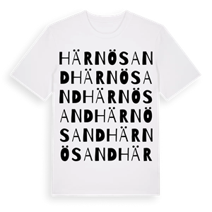 Härnösand ordlek t-shirt – ekologisk bomull t-shirt från Pinshirt