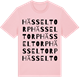 Pink Cotton t-shirt med Hässeltorp ordlek t-shirt