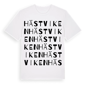 Hästviken ordlek t-shirt – ekologisk bomull t-shirt från Pinshirt