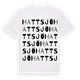 White t-shirt med Hattsjö ordlek t-shirt