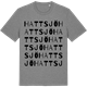 Mid Heather Gray t-shirt med Hattsjö ordlek t-shirt