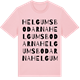 Pink Cotton t-shirt med Helgumsbodarna ordlek t-shirt