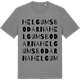 Mid Heather Gray t-shirt med Helgumsbodarna ordlek t-shirt