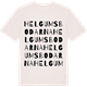 Vintage White t-shirt med Helgumsbodarna ordlek t-shirt