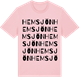 Pink Cotton t-shirt med Hemsjön ordlek t-shirt