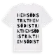 White t-shirt med Hemsö Distrikt ordlek t-shirt