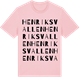 Pink Cotton t-shirt med Henriksvallen ordlek t-shirt