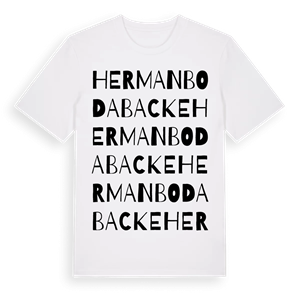 Hermanboda backe ordlek t-shirt – ekologisk bomull t-shirt från Pinshirt