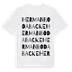 White t-shirt med Hermanboda Backe ordlek t-shirt