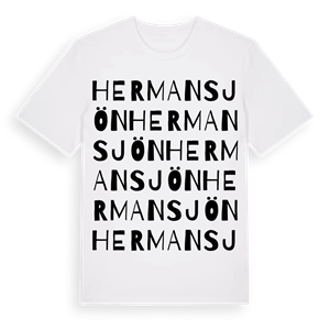 Hermansjön ordlek t-shirt – ekologisk bomull t-shirt från Pinshirt