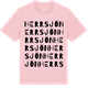 Pink Cotton t-shirt med Herrsjön ordlek t-shirt