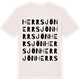 Vintage White t-shirt med Herrsjön ordlek t-shirt