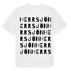 Herrsjön ordlek t-shirt – ekologisk bomull t-shirt från Pinshirt