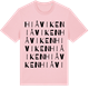 Pink Cotton t-shirt med Hiåviken ordlek t-shirt