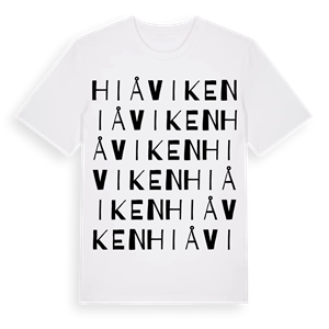 Hiåviken ordlek t-shirt – ekologisk bomull t-shirt från Pinshirt