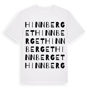Hinnberget ordlek t-shirt – ekologisk bomull t-shirt från Pinshirt