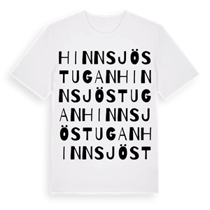 Hinnsjöstugan ordlek t-shirt – ekologisk bomull t-shirt från Pinshirt