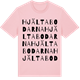 Pink Cotton t-shirt med Hjältabodarna ordlek t-shirt