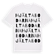 White t-shirt med Hjältabodarna ordlek t-shirt